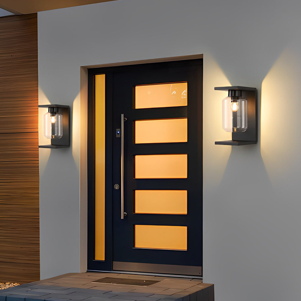 Compound Wall Lights Outdoor Waterproof LED Black Modern Light