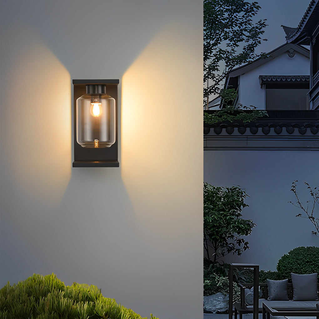 Compound Wall Lights Outdoor Waterproof LED Black Modern Light
