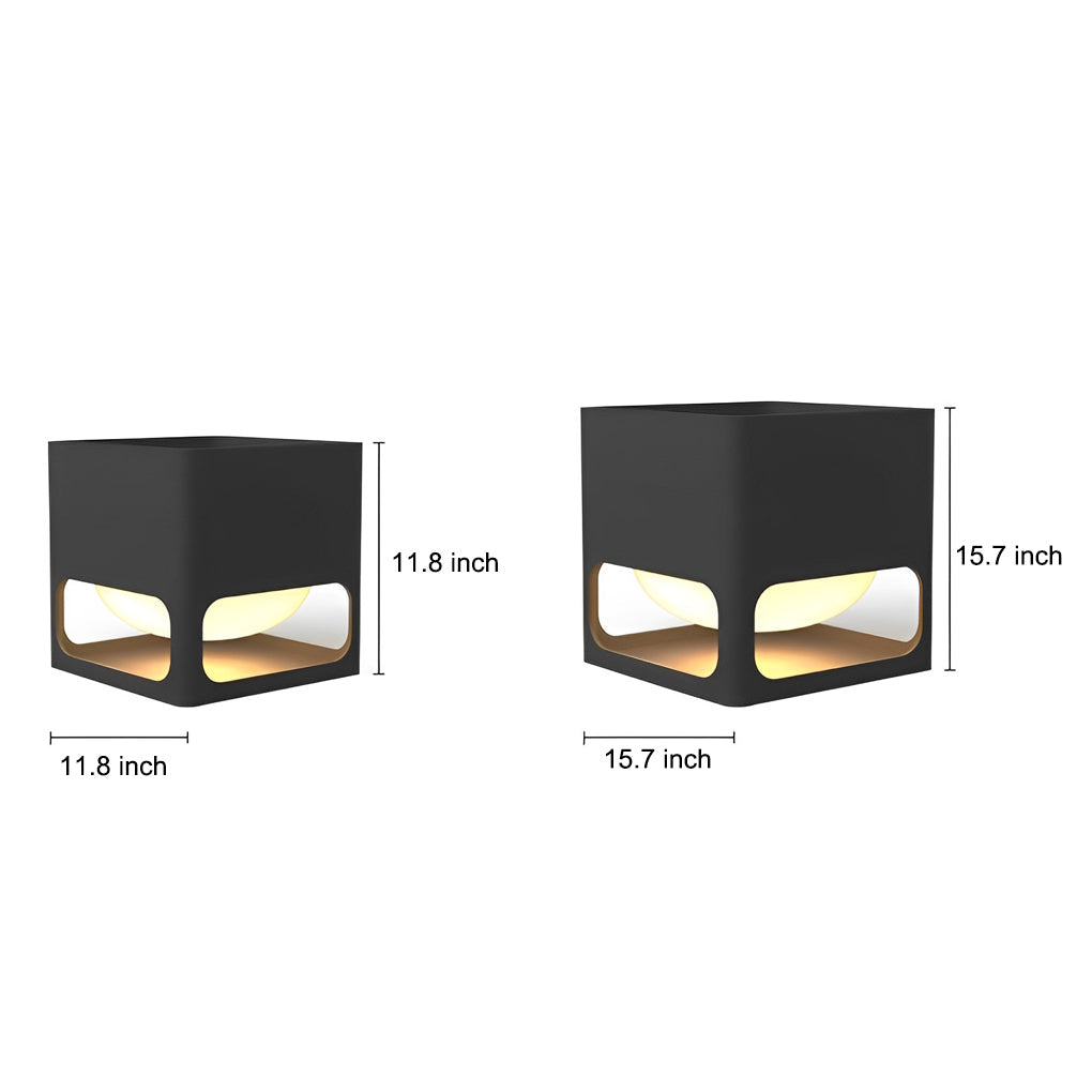 Concrete Pillar Lights Planter-Integrated Outdoor Post Light