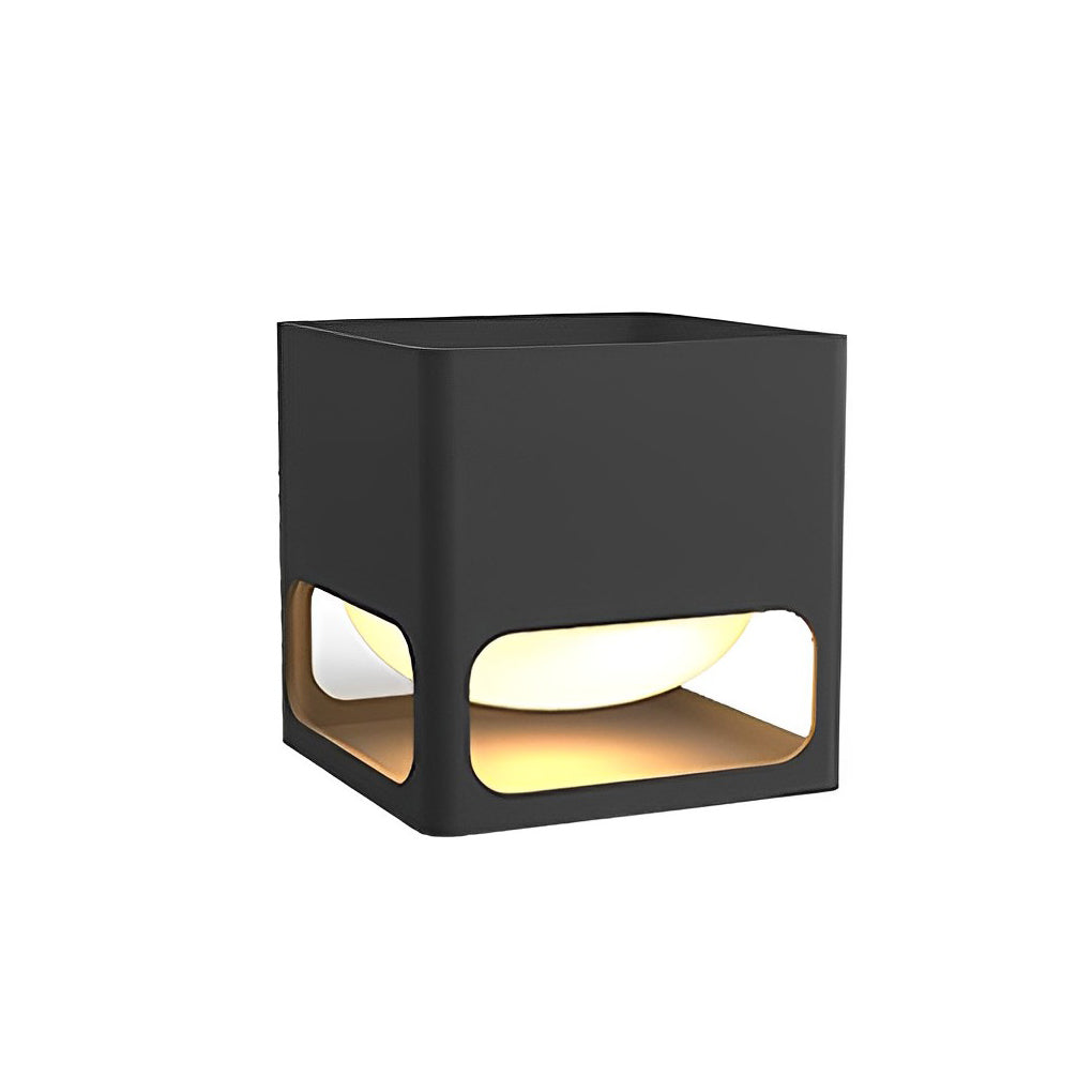Concrete Pillar Lights Planter-Integrated Outdoor Post Light