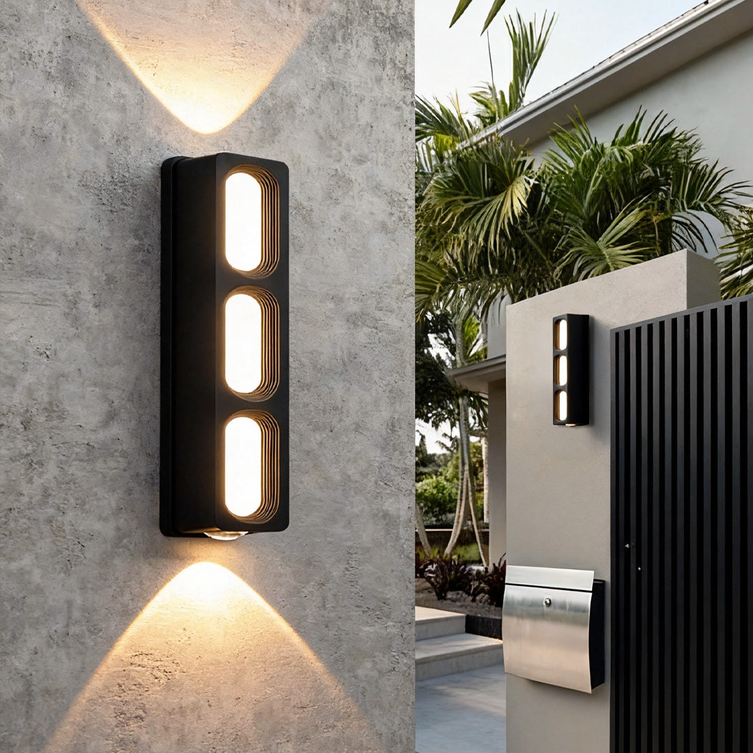 Unique Outdoor Wall Lighting LED Up-Down Illuminating Decor Lamp