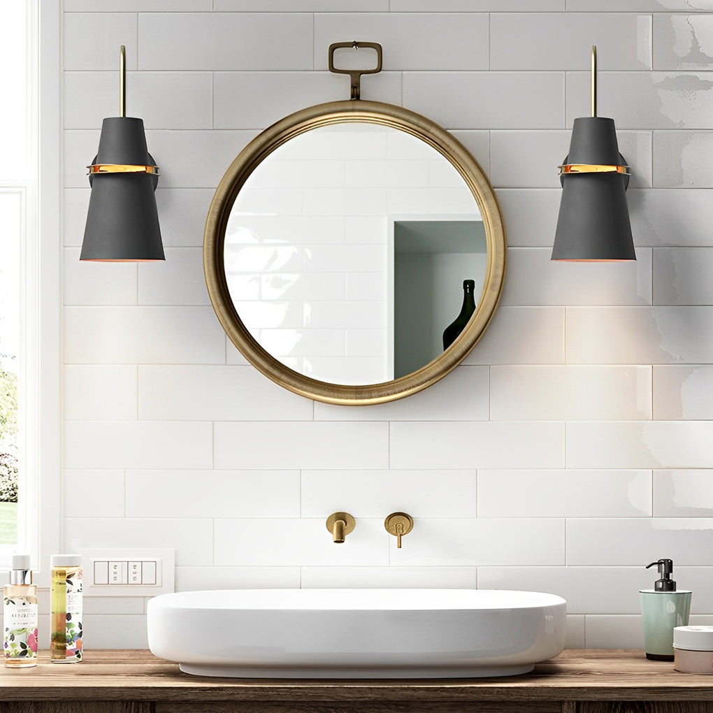 Cone Wall Lamp White Modern Creative Iron Design Light