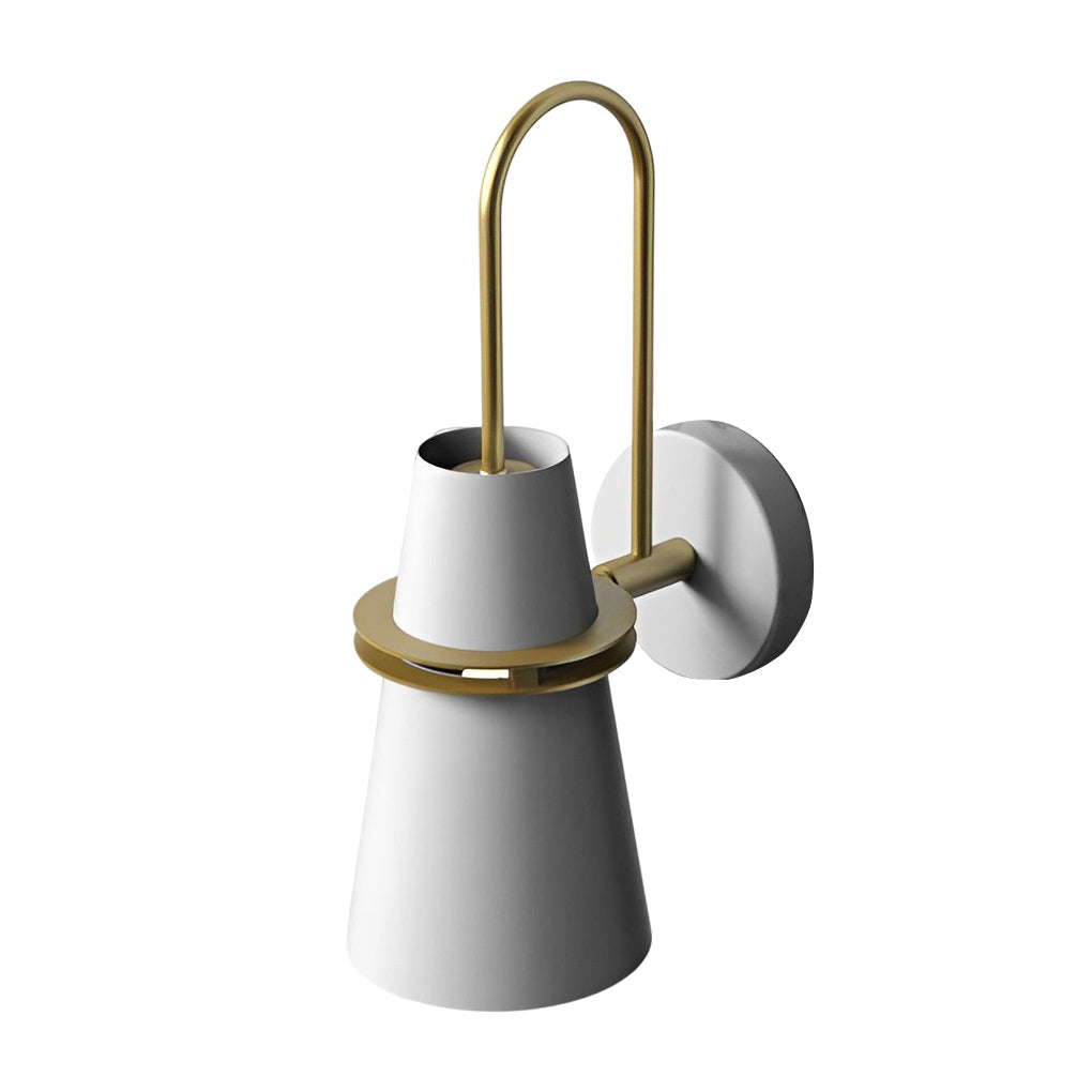 Cone Wall Lamp White Modern Creative Iron Design Light