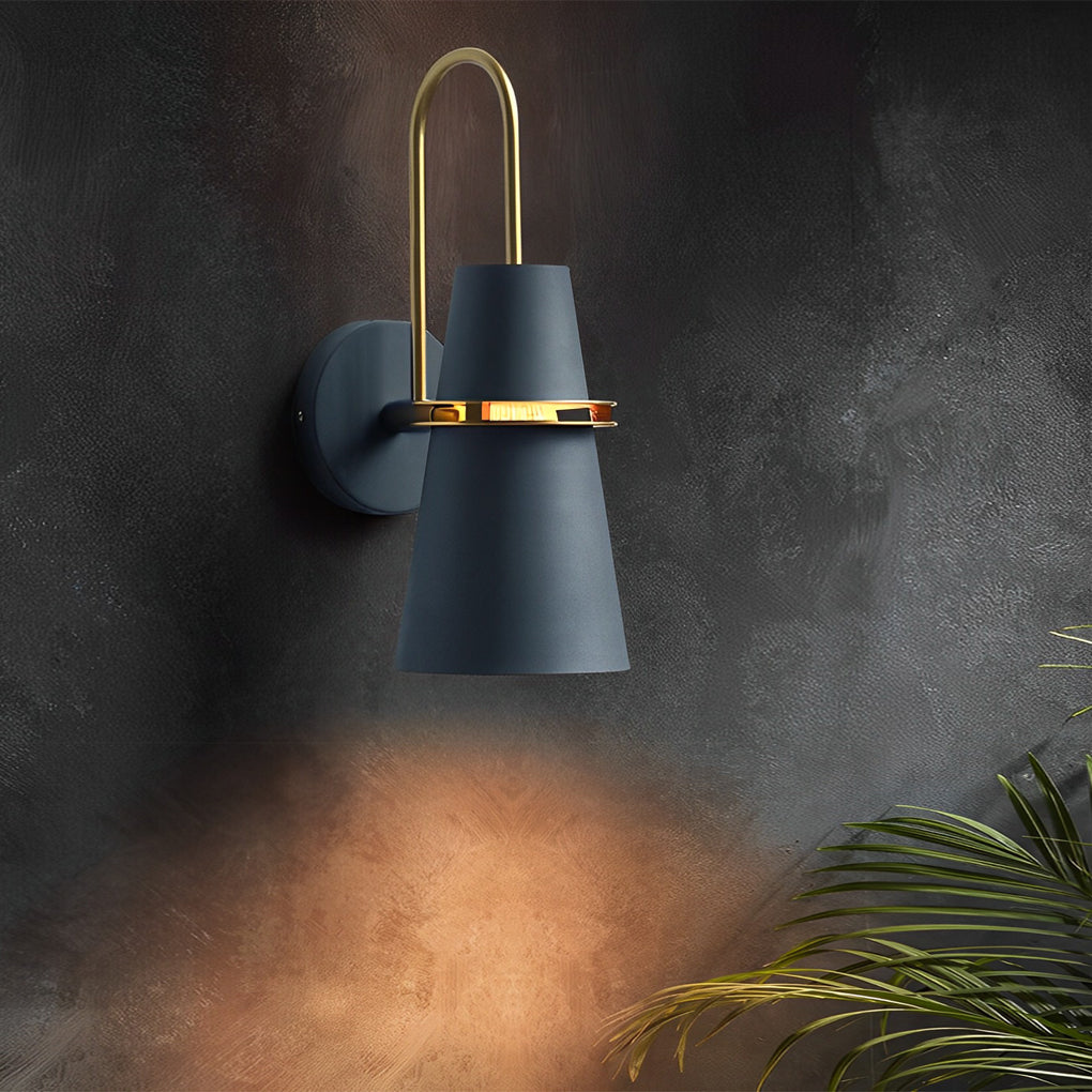 Cone Wall Lamp White Modern Creative Iron Design Light