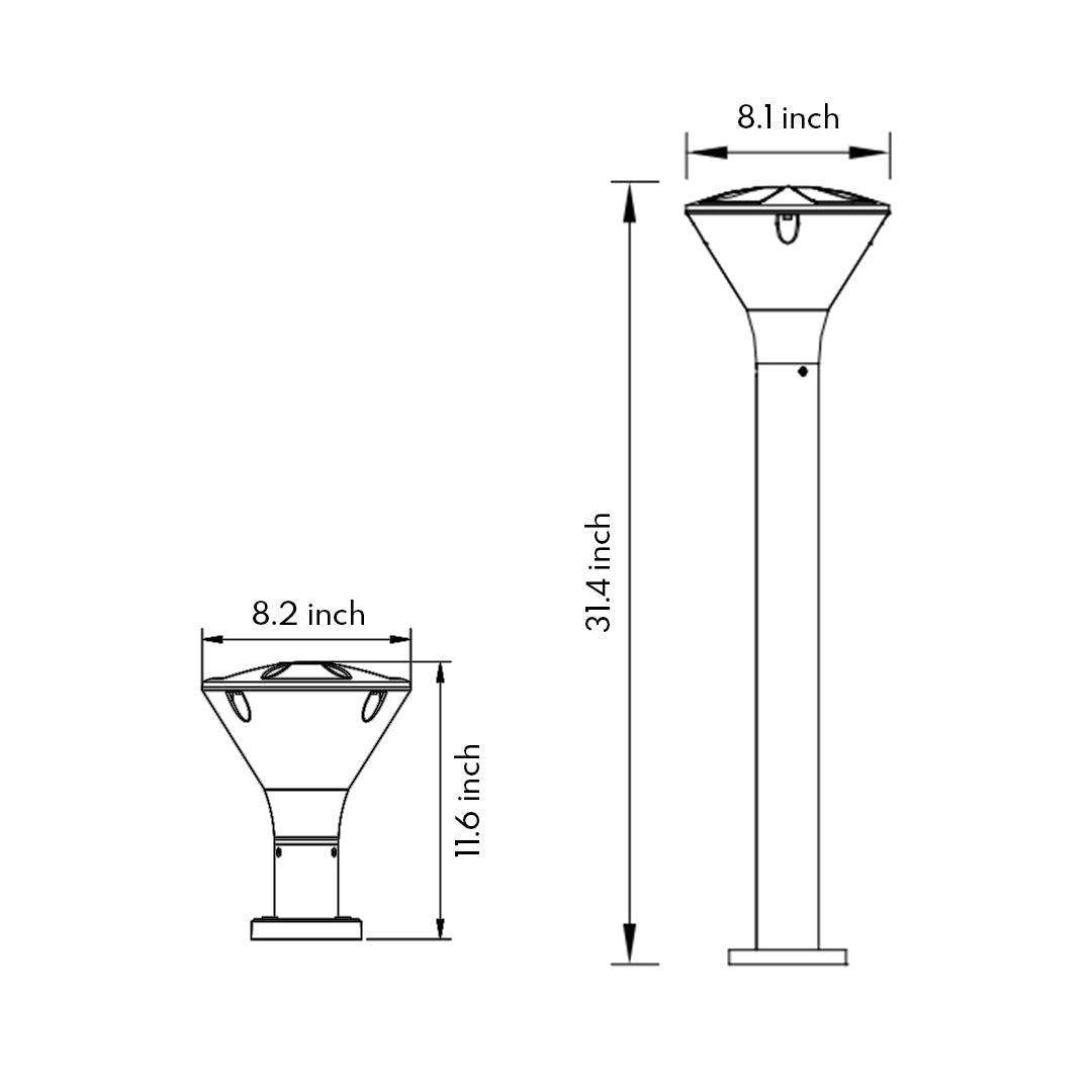 LED Lights For Garden Minimalist Modern Bollard Light