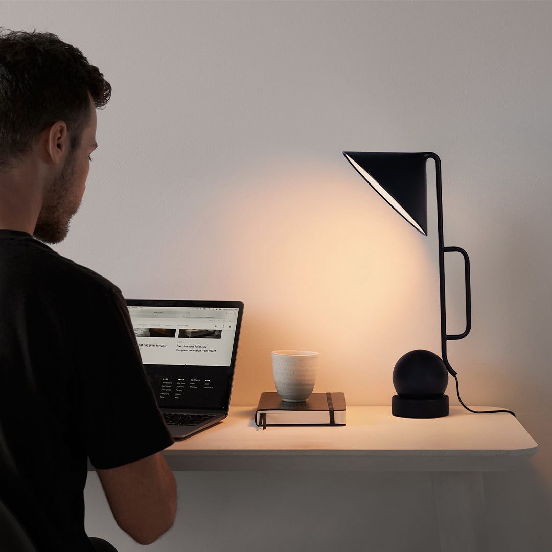 Black Metal Desk Lamp Creative LED Industrial Style Black Study Lamp