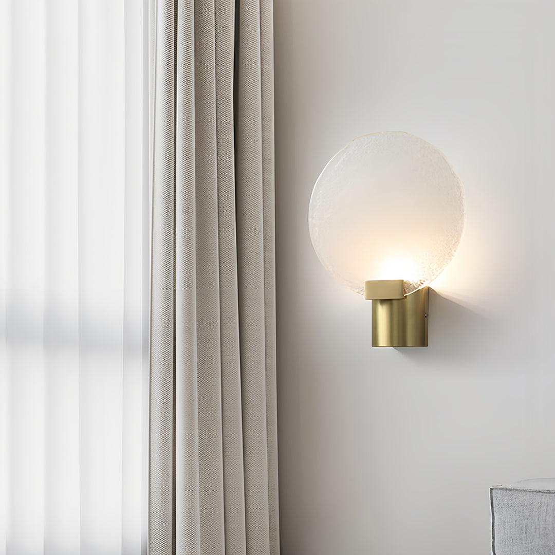 Bedroom Lighting Suite: Glass Sconces, Table Lamp & Under-Bed Light