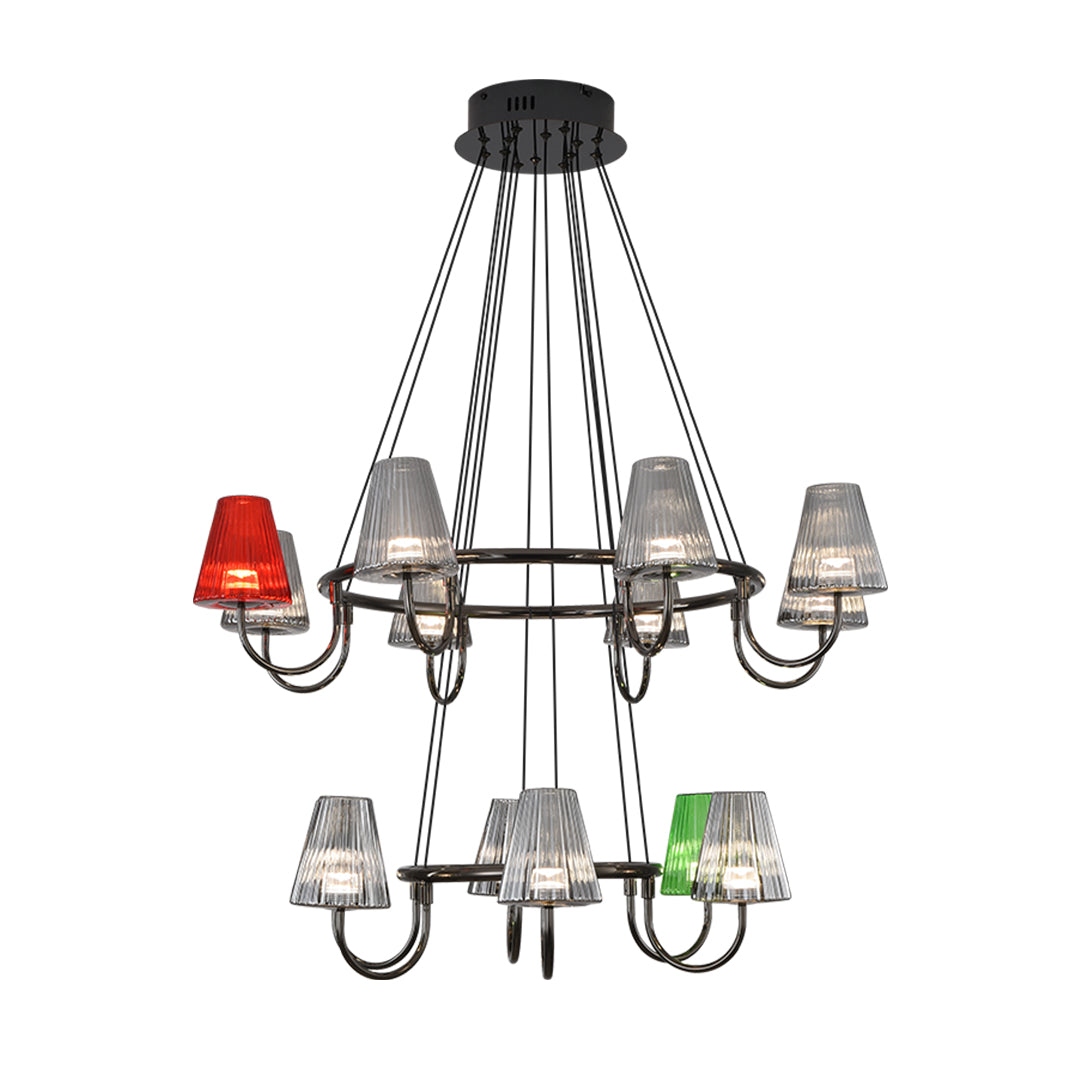 Branch LED Suspension Chandelier American Modern Glass Ceiling Lighting