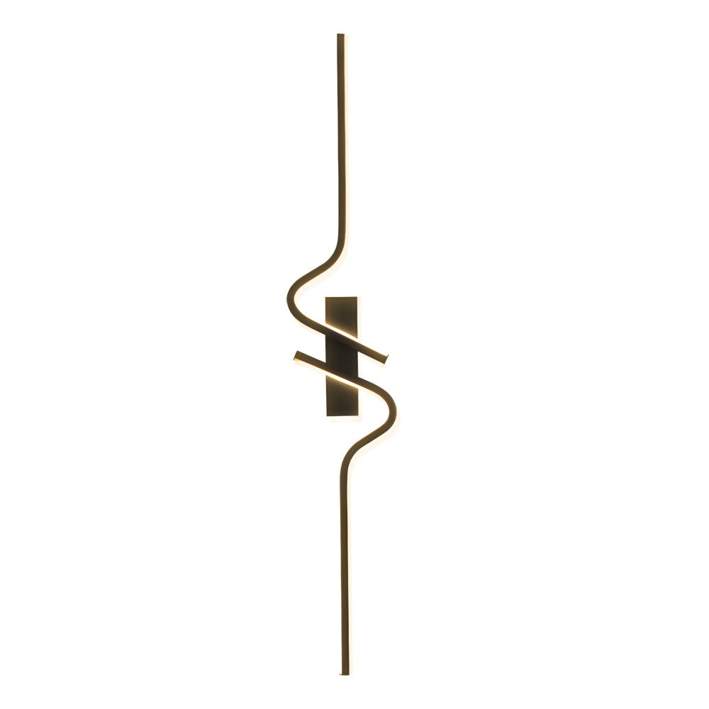 Modern Curved Wall Sconce Minimalist Black Aluminum Light