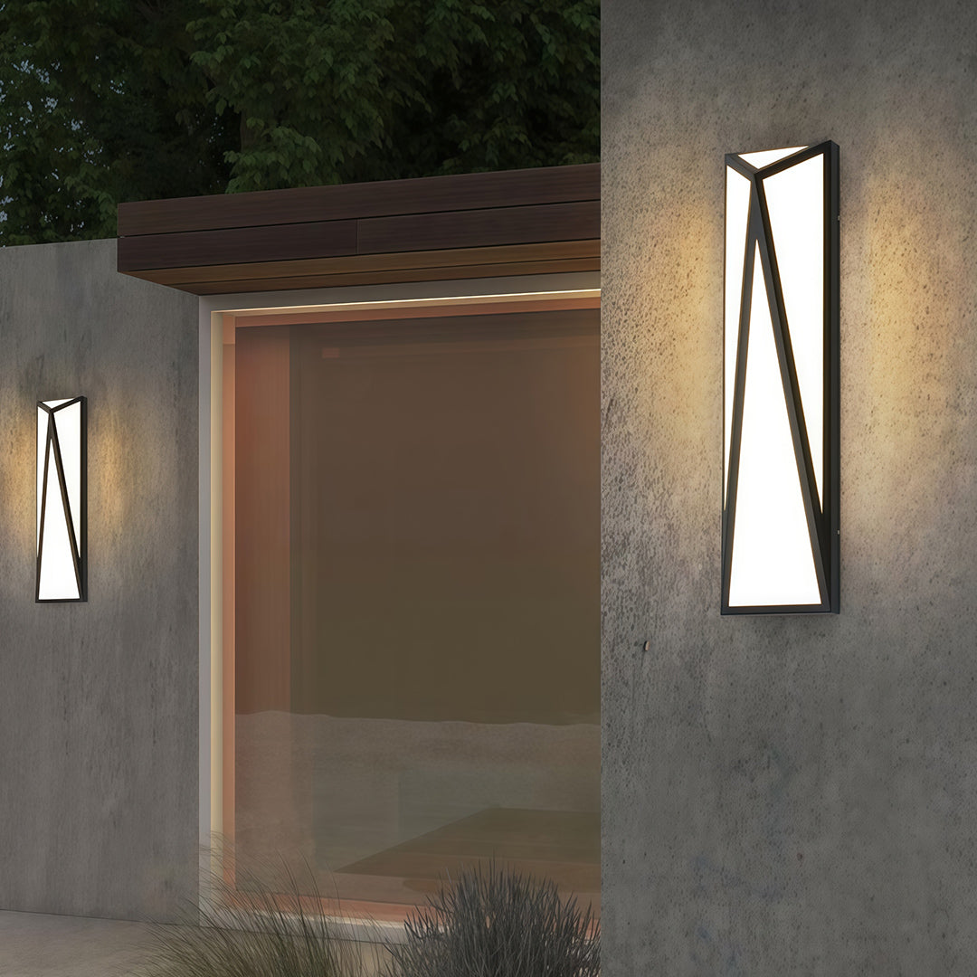 Exterior Wall Light Black Modern Metal Waterproof Light