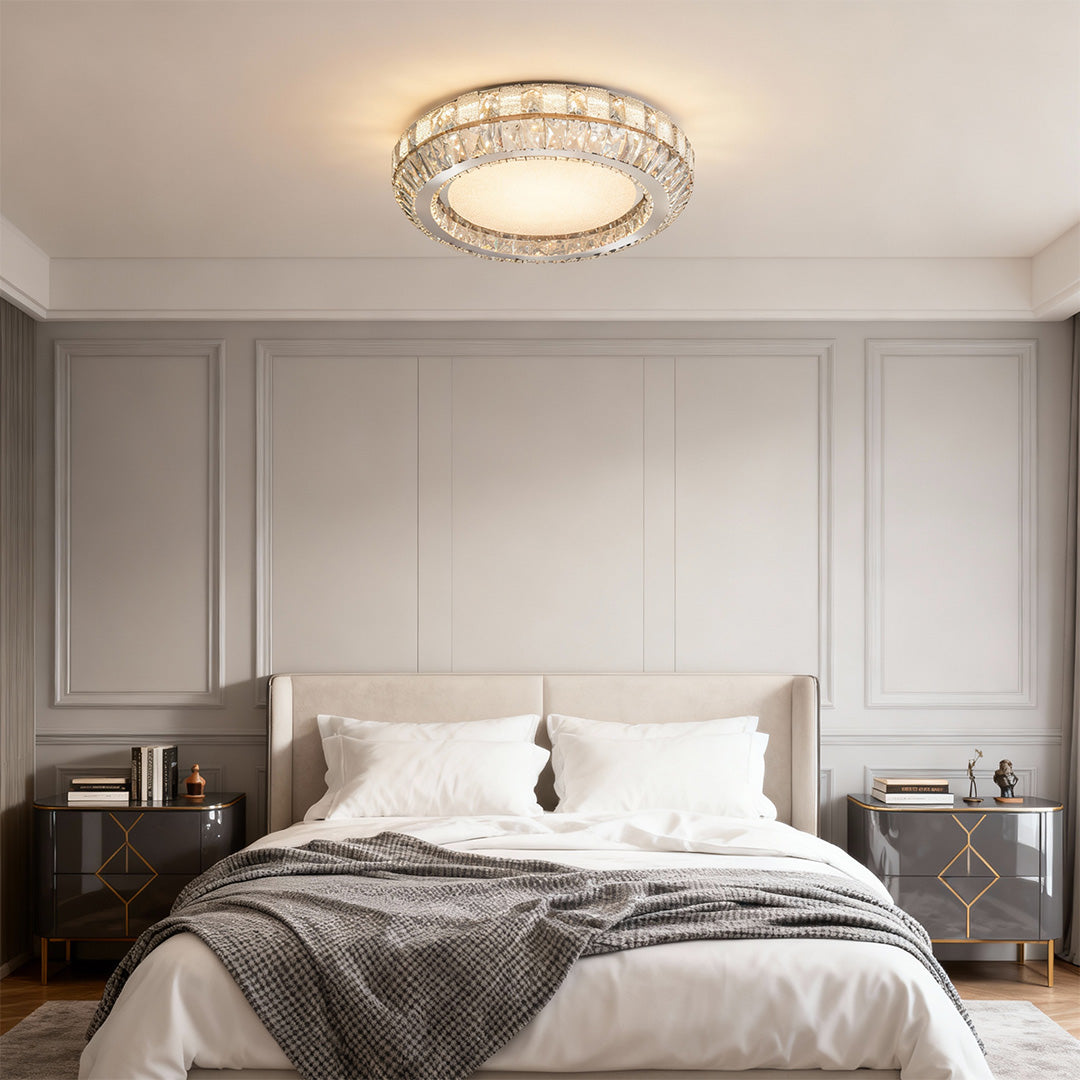 Contemporary Flush Mount Light Luxury Crystal Light