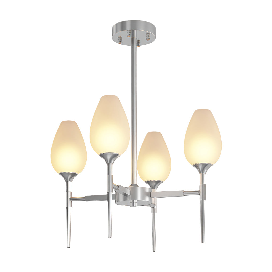 Glass Modern Chandelier Luxury Brass Minimalist Ceiling Light