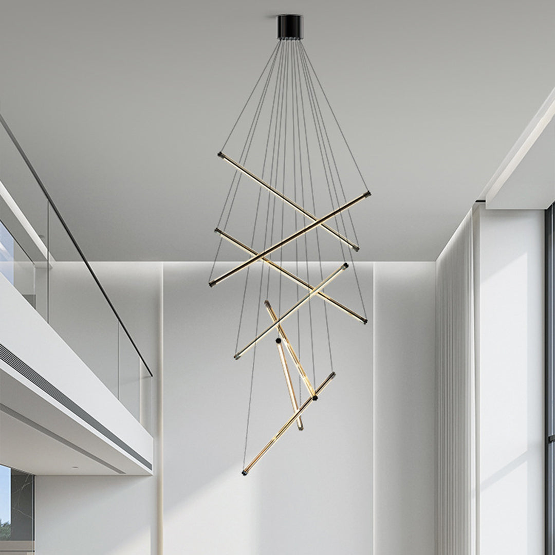 LED Linear Chandelier Nordic Minimalist Lighting