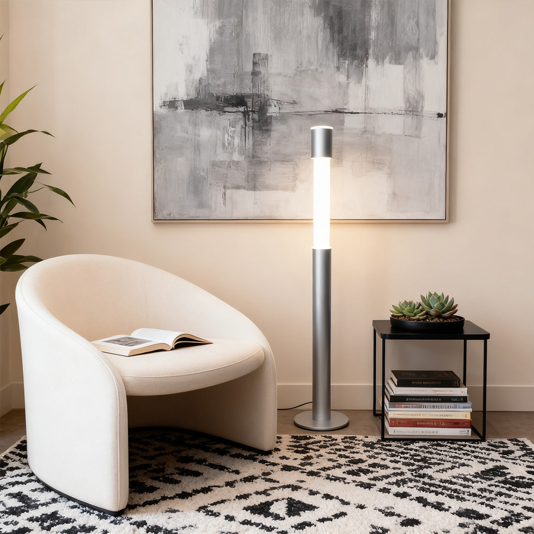 Italian Floor Lamp Elegant Minimalist Gray Creative Design light