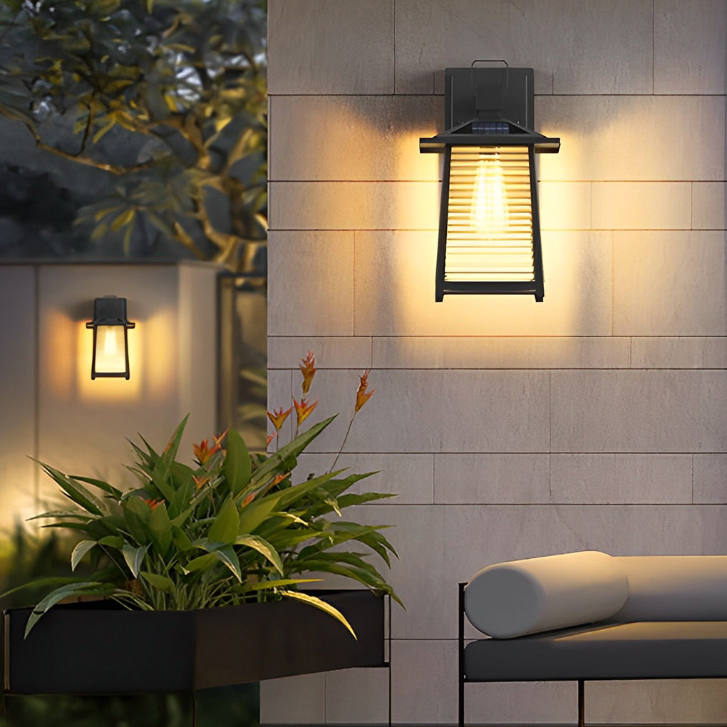 Lantern Outdoor Wall Lights Modern Waterproof Glass Light