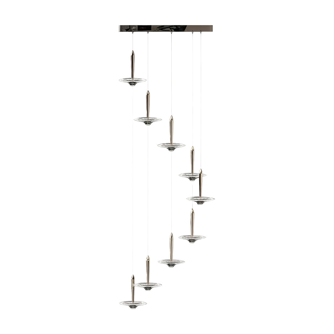 Large Crystal Pendant Light Luxury Hardware Ceiling Light