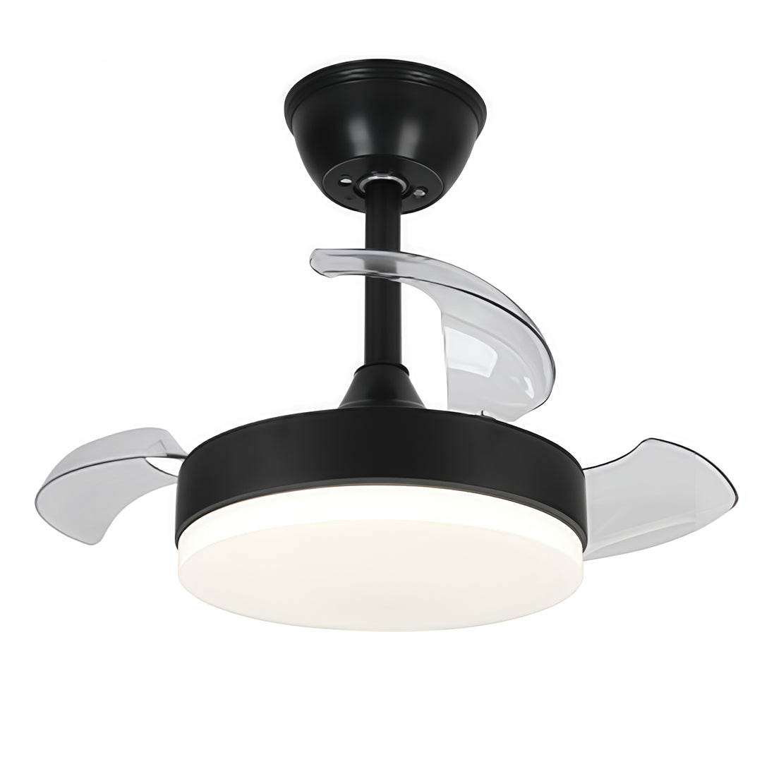 LED Ceiling Fans with Lights Stepless Dimming Silent Motor Lamp