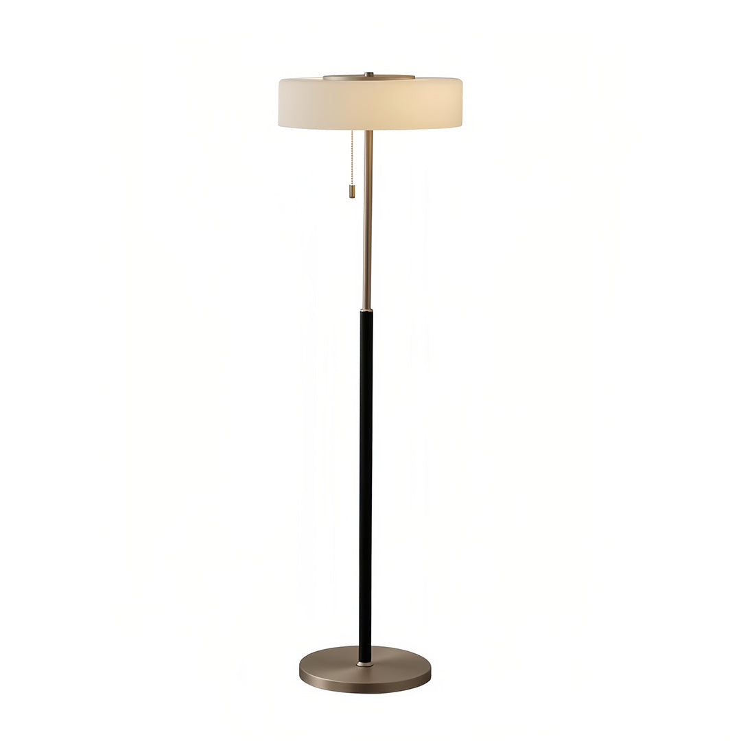 Floor Lamp with LED Drum Shade Elegant Ambient Tall Standing Light
