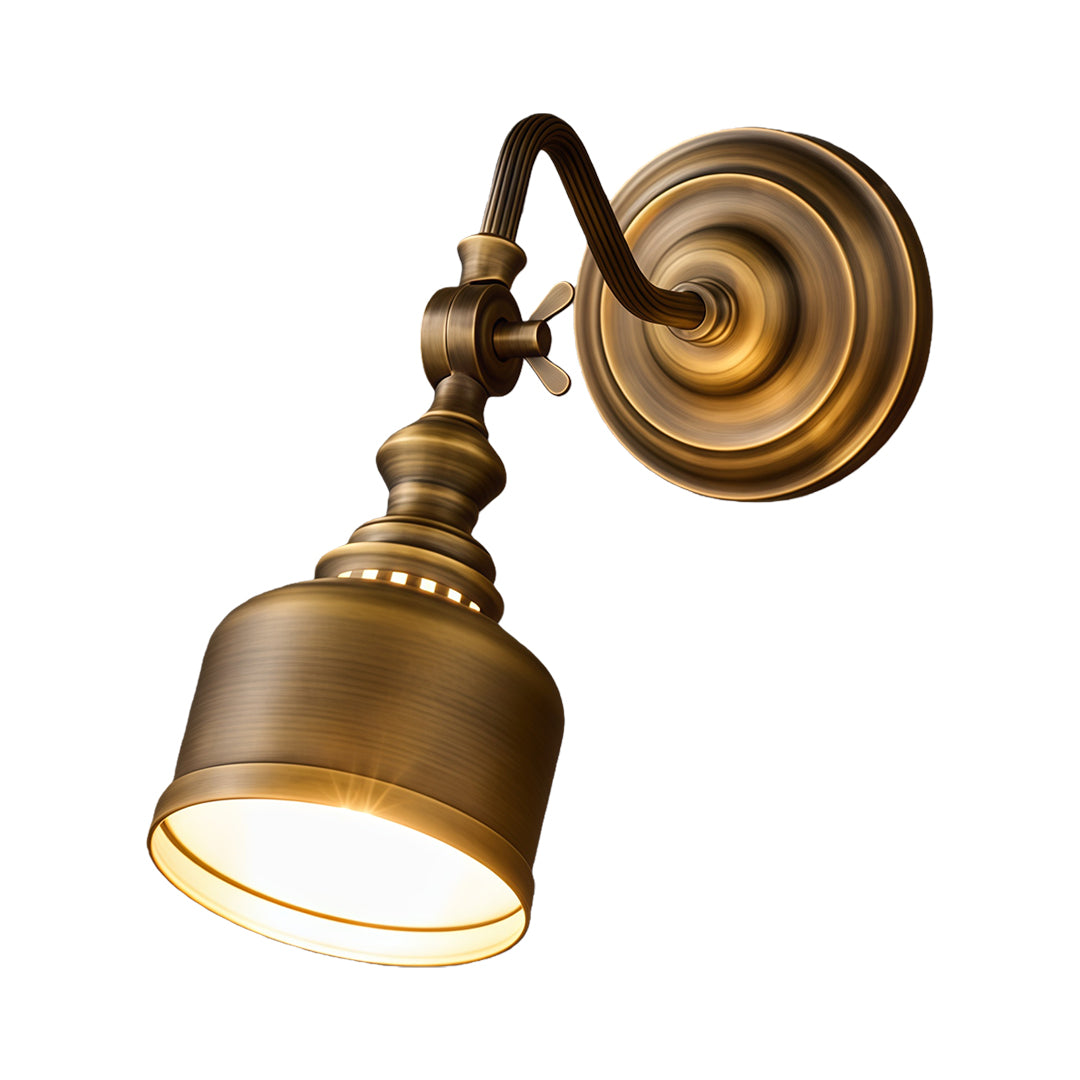 LED Wall Light Lamp American Retro Solid Brass Lamp