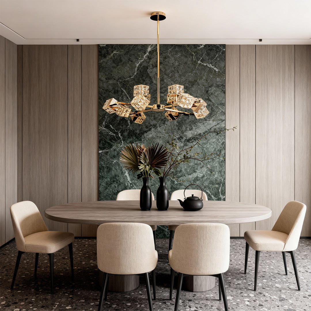Luxury Chandeliers Crystal Modern Cube Ceiling Light