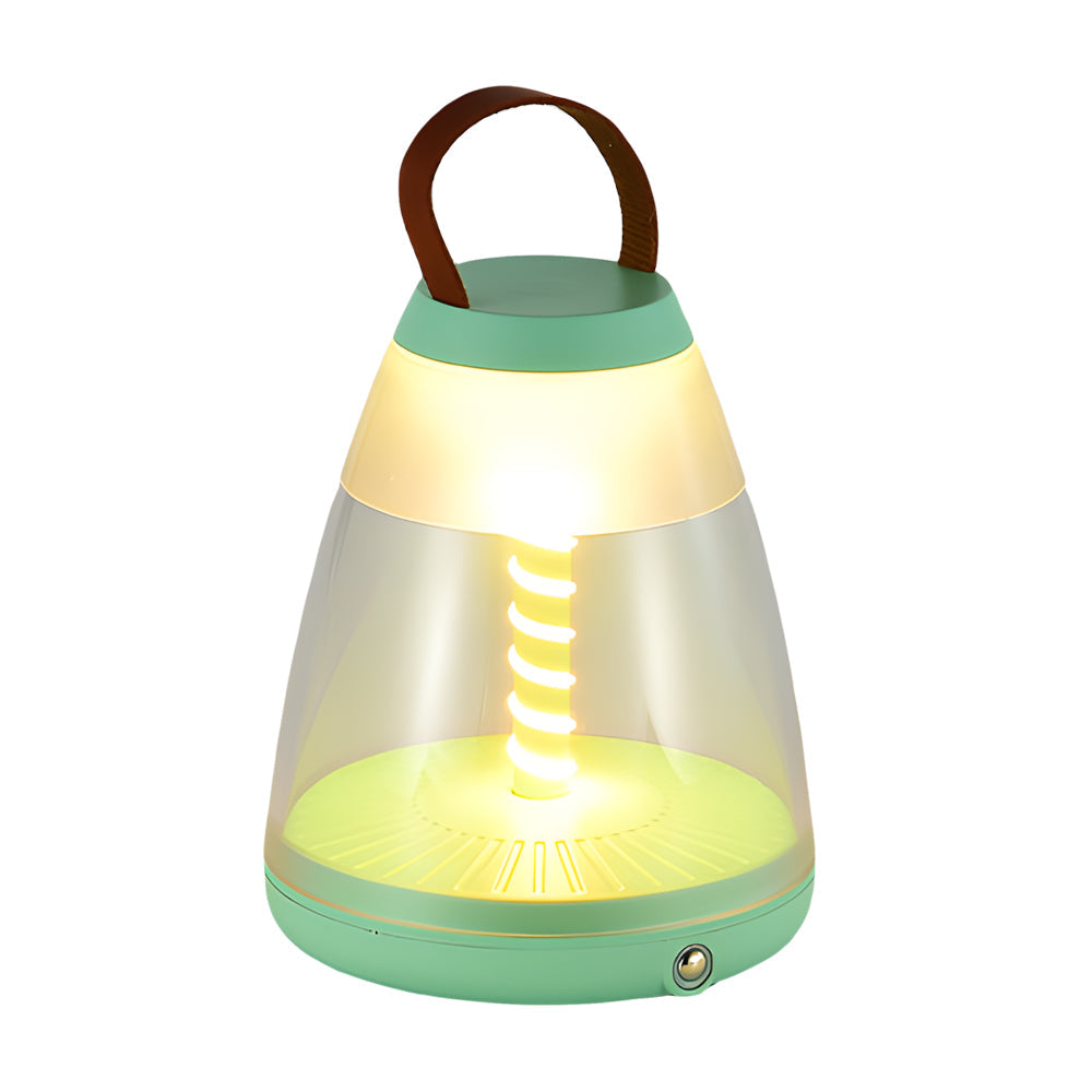 Portable Battery Powered Outdoor Table Lamps Spiral LED Portable Lamp