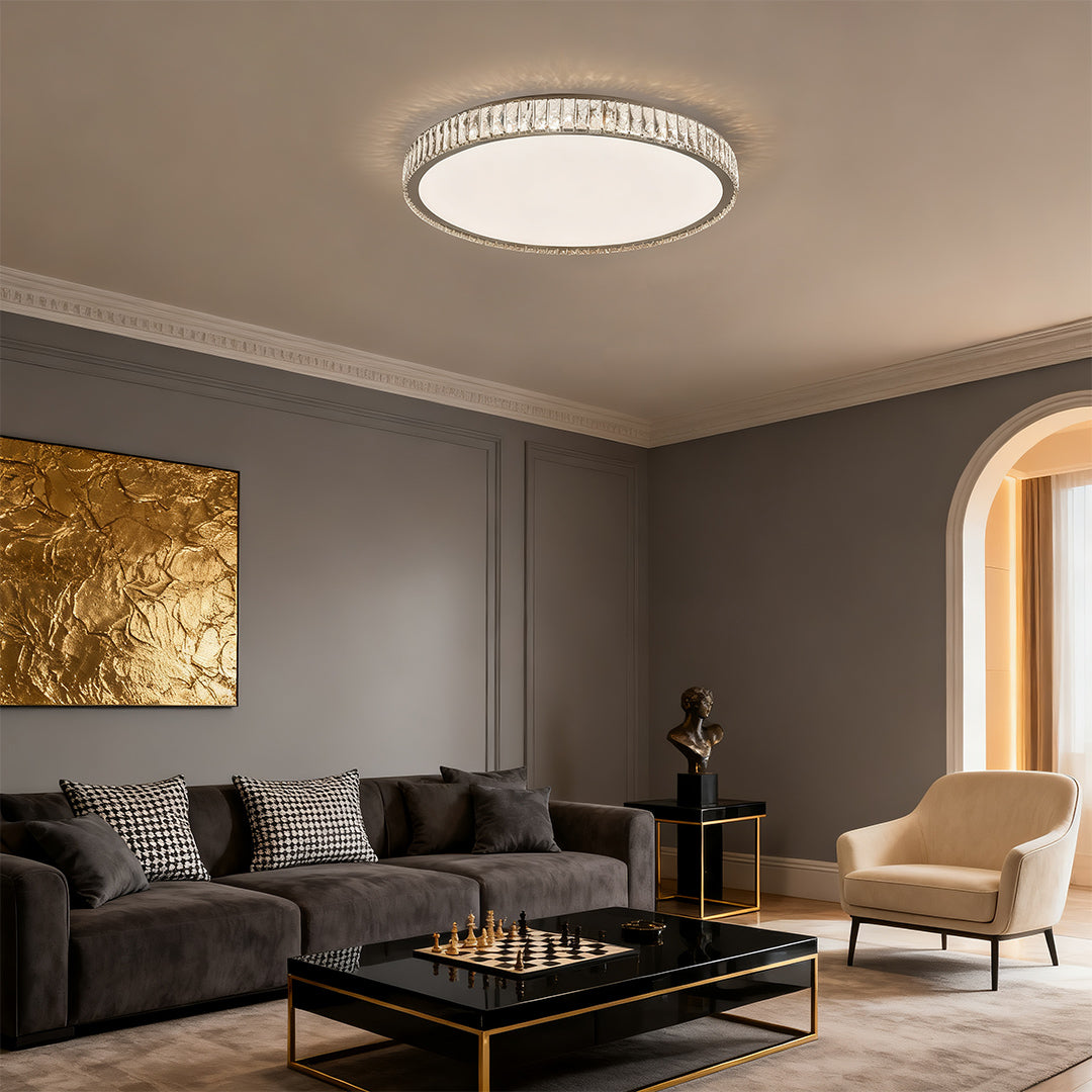 Modern Crystal Flush Mount Lighting Luxury Minimalist Lamp