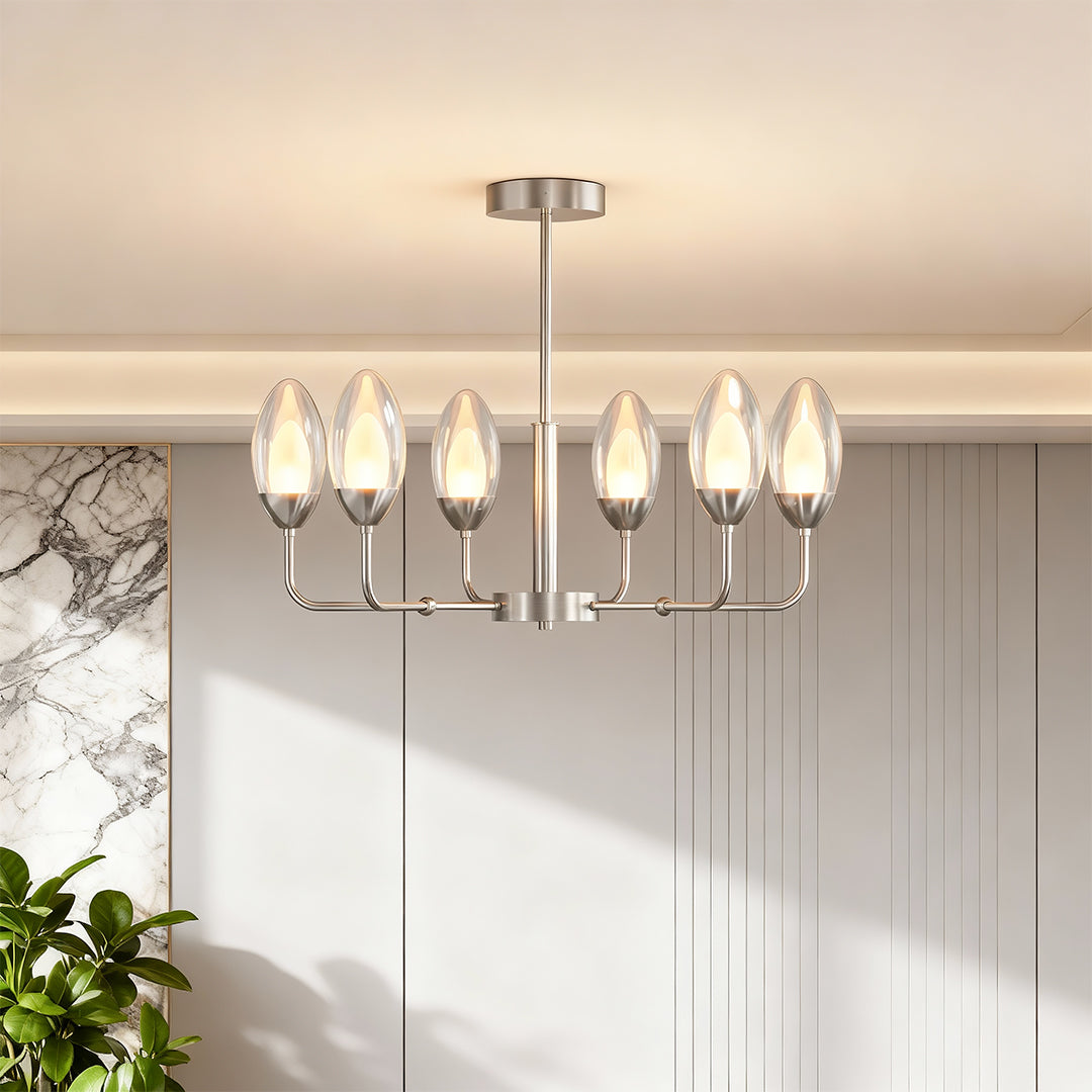 Modern Minimalist Chandelier Full Copper Luxury Ceiling Light