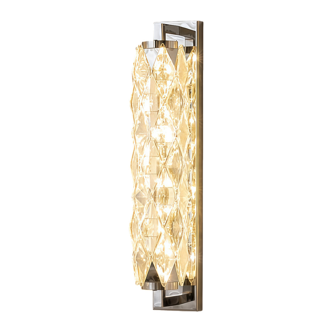 Modern Wall Light Geometric Design Stainless Steel Crystal Lamp