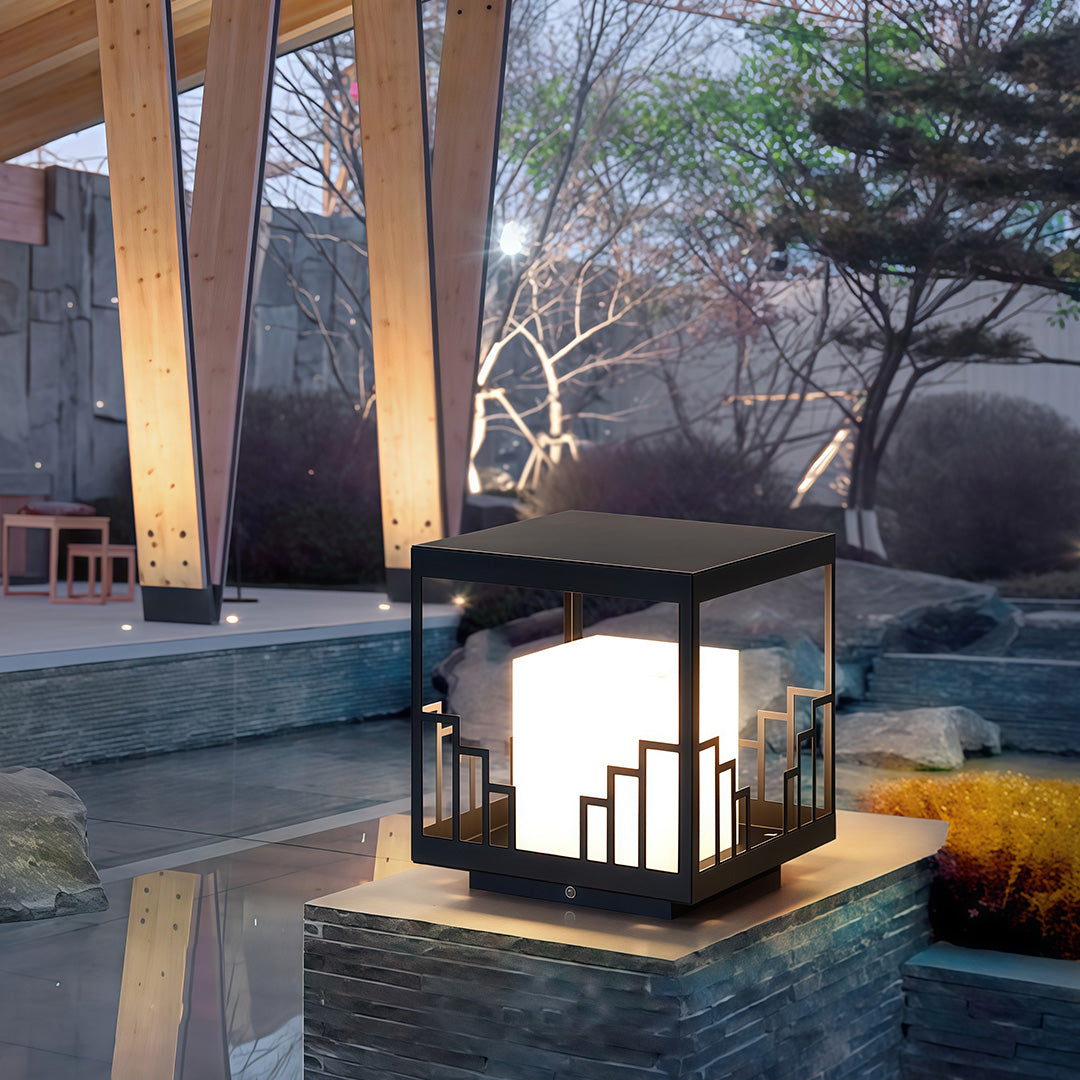 Outdoor Pillar Light Minimalist Waterproof Metal Light