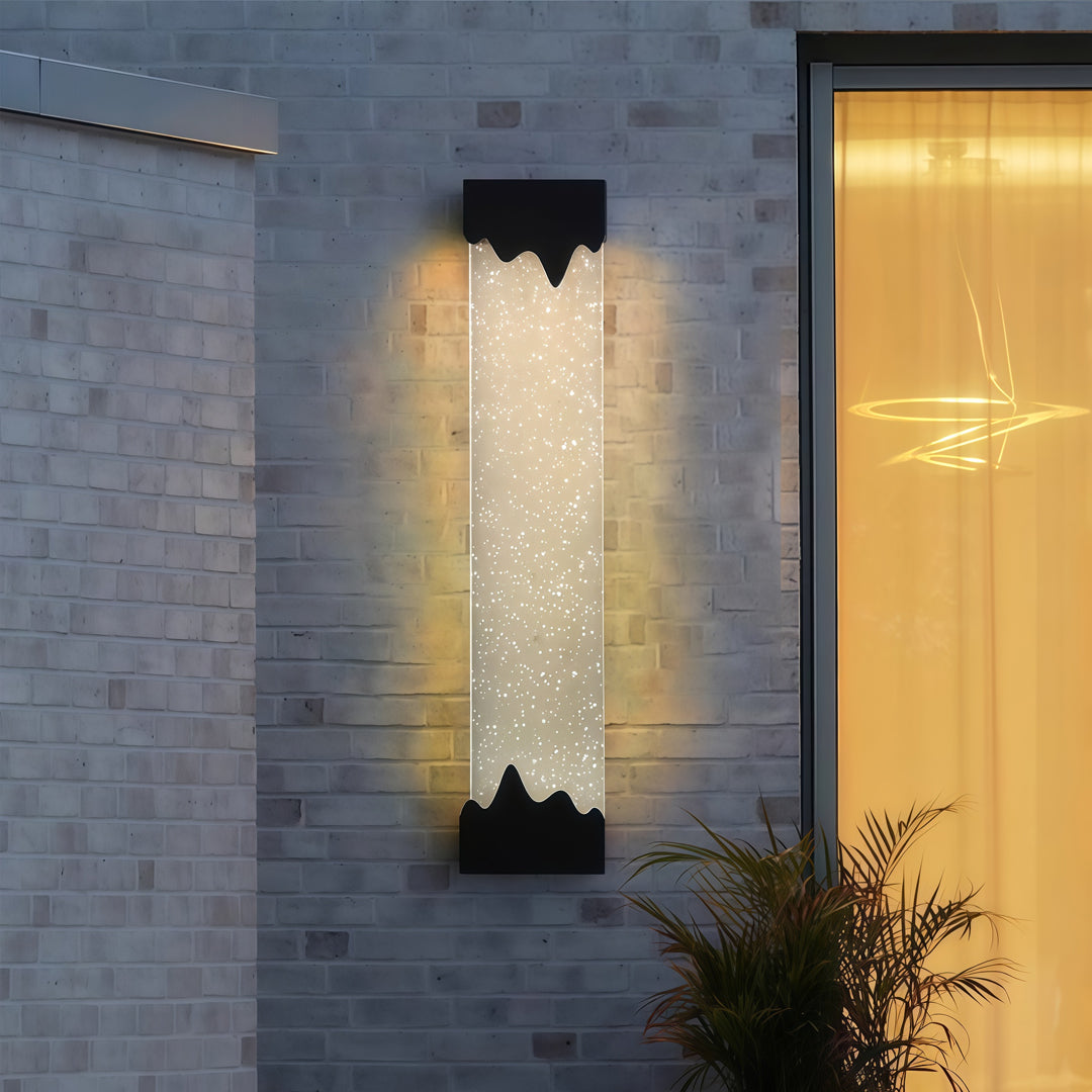 Black Linear Wall Sconce Crystal Minimalist Modern Lamp