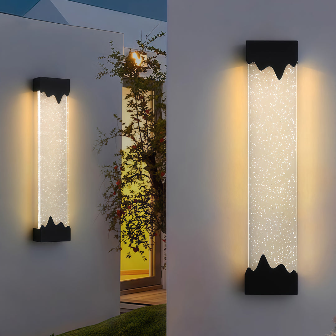 Black Linear Wall Sconce Crystal Minimalist Modern Lamp