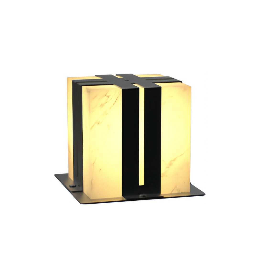 Outdoor Pillar Mounted Lights Landscape Fake Marble Lamp