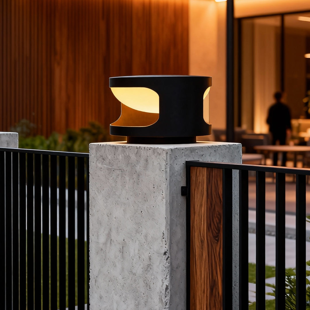 Outdoor Lights for Pillar Tops Round Courtyard Waterproof Light
