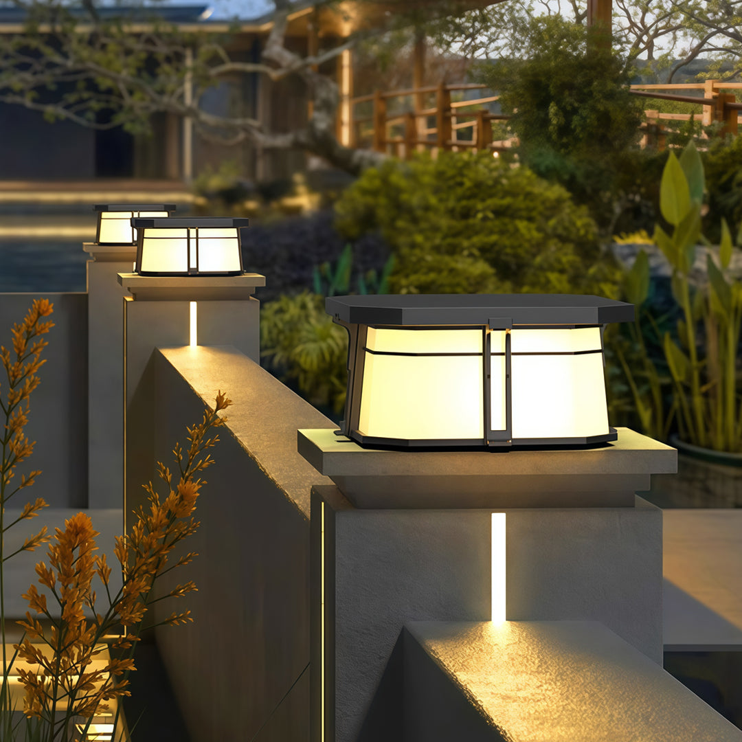 Lights for Pillar Tops Outdoor Black Landscape Light