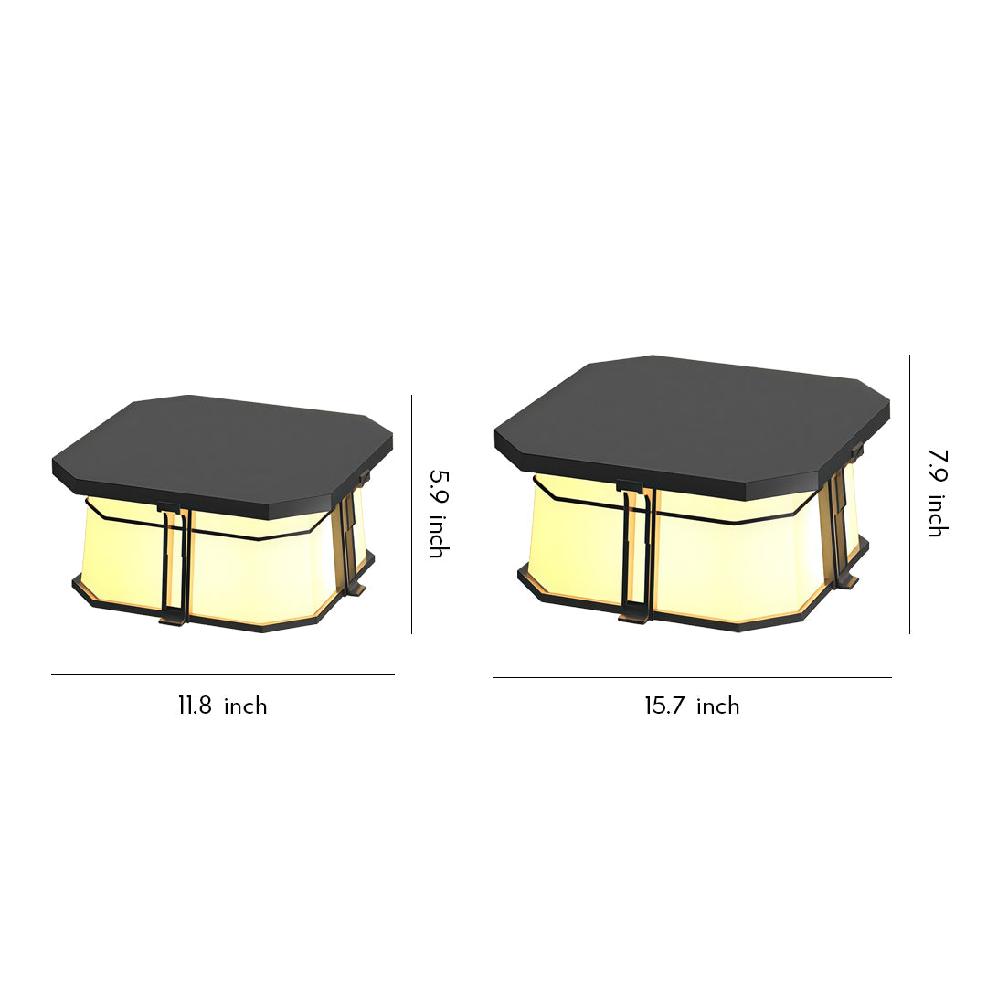 Lights for Pillar Tops Outdoor Black Landscape Light
