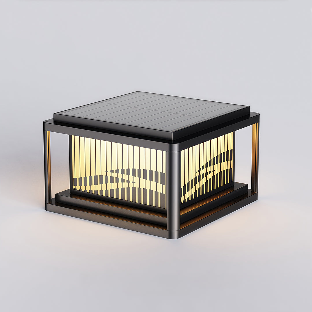 Contemporary Pillar Lights Waterproof Wave Pattern Lamp