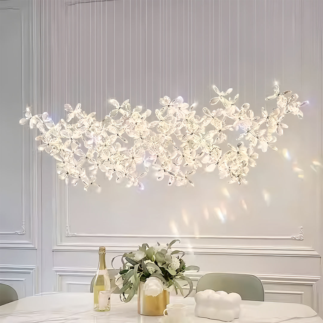 Rock Crystal Chandelier Italian Flower Island Light
