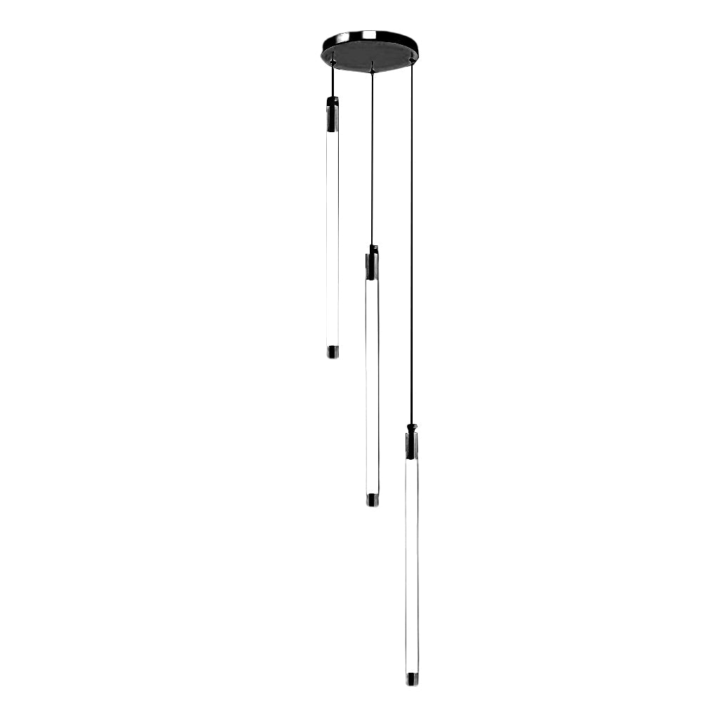 Contemporary Staircase Chandelier Spiral Tube Ceiling Light
