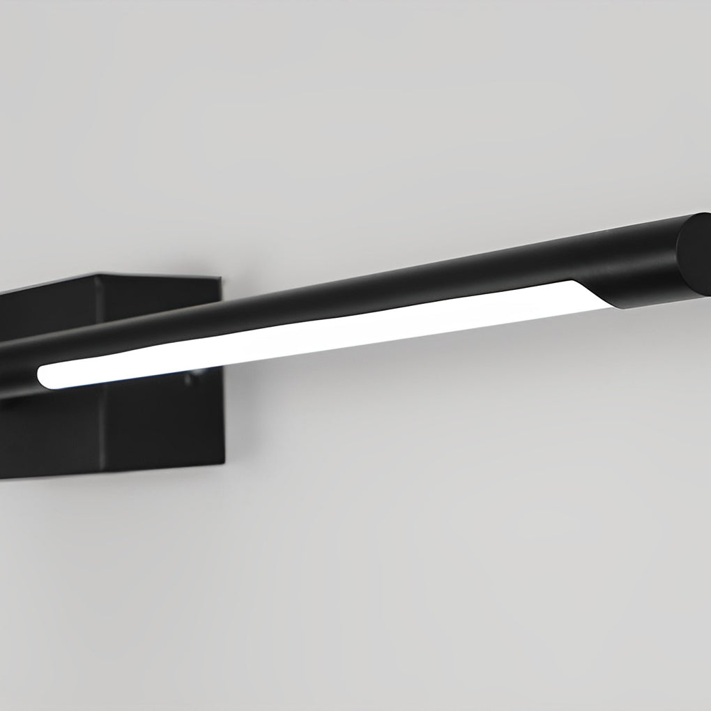 Contemporary Vanity Light Bar Black Linear LED Light