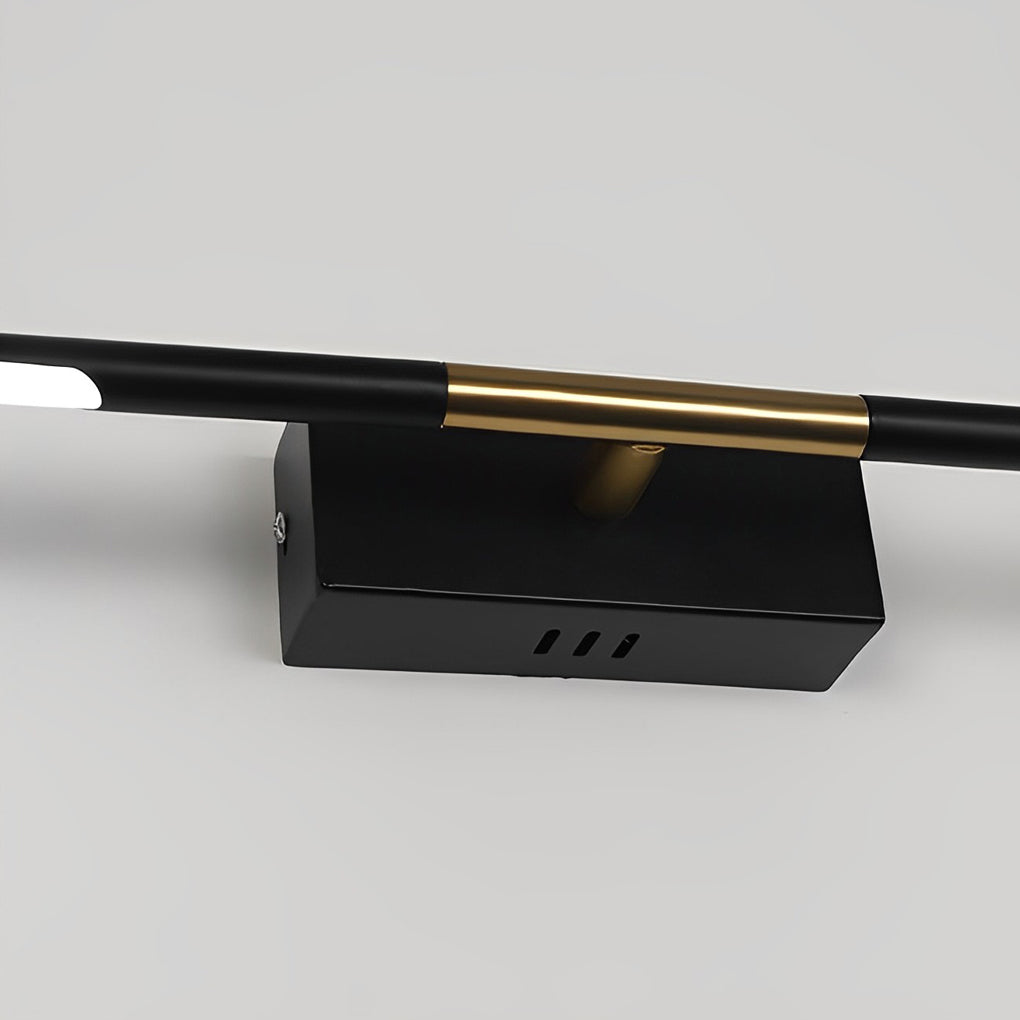 Contemporary Vanity Light Bar Black Linear LED Light