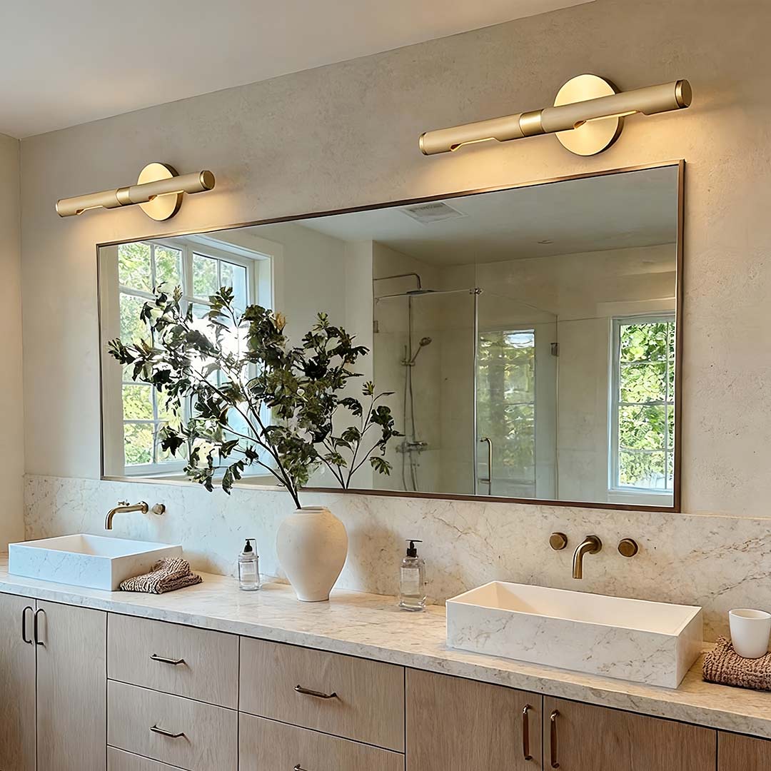 Contemporary Vanity Light Bar Modern Ribbed LED Light