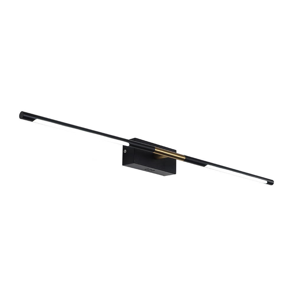 Contemporary Vanity Light Bar Black Linear LED Light