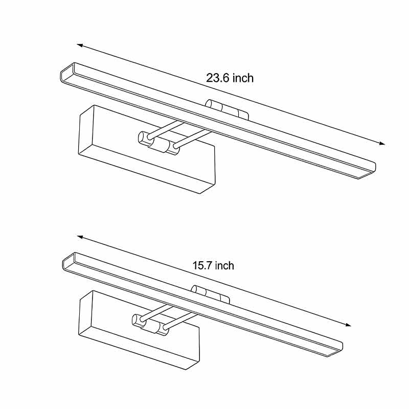 Contemporary Vanity Light Bar Adjustable Linear LED Light