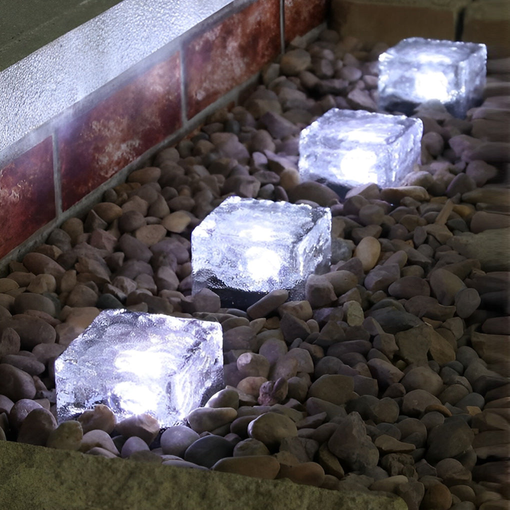 Outdoor Ice Cube Lights Modern Intelligent Solar Step Light