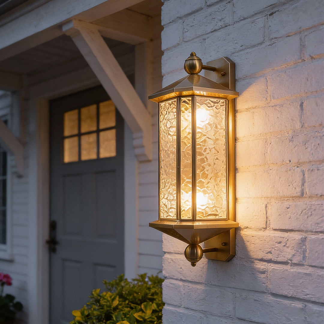 Copper Outdoor Wall Lantern Mid-Century Outdoor Light