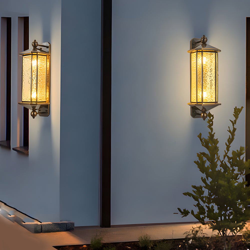 Copper Outdoor Wall Lantern Mid-Century Outdoor Light