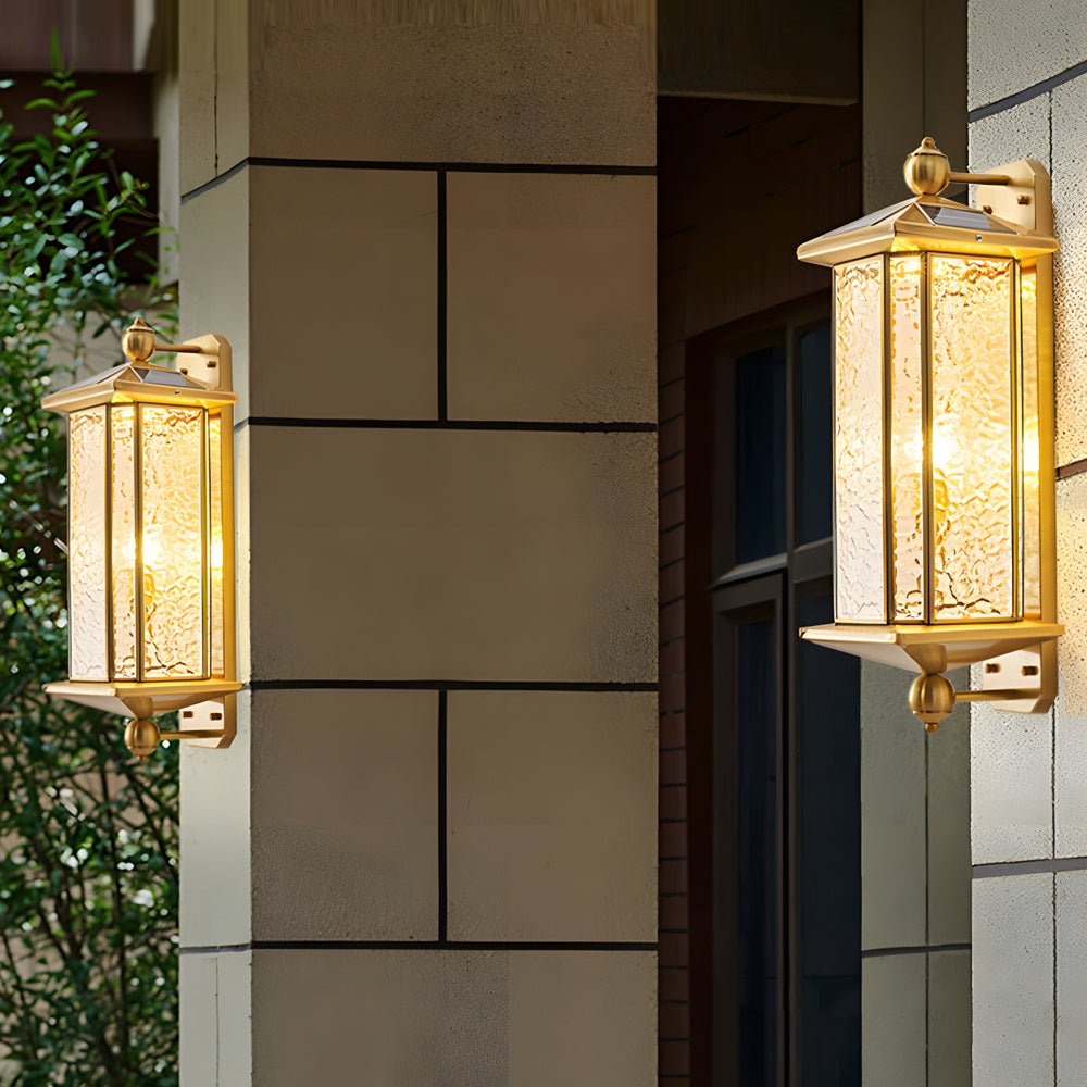 Copper Outdoor Wall Lantern Mid-Century Outdoor Light