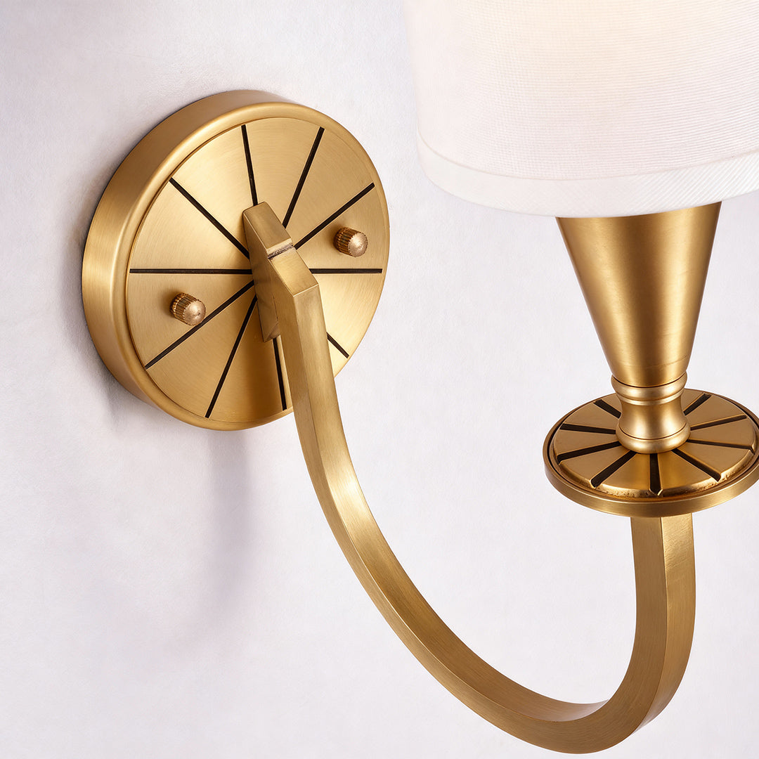 Copper Wall Lights American Creative Fabric Lampshade Lamp