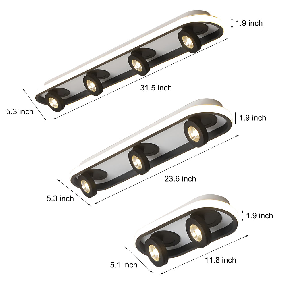 Corridor Ceiling Light Elliptical LED Adjustable Angle Light