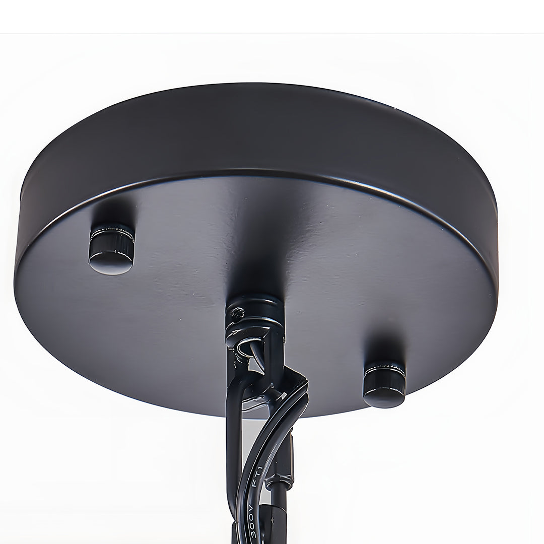 Black Drum Pendant Light Iron Cage Round Cylinder Ceiling Lights